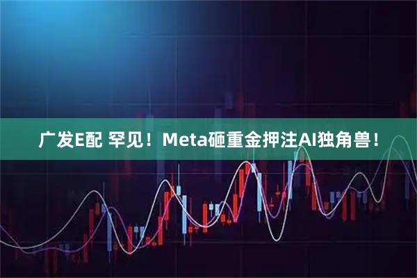 广发E配 罕见！Meta砸重金押注AI独角兽！