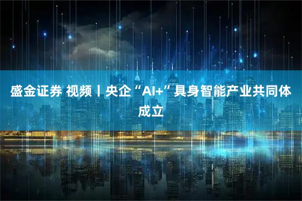 盛金证券 视频丨央企“AI+”具身智能产业共同体成立